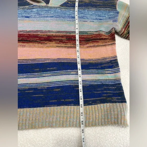 OVLA Boho Striped Hooded Knit Sweater XL Anthropologie Style - Picture 8 of 8